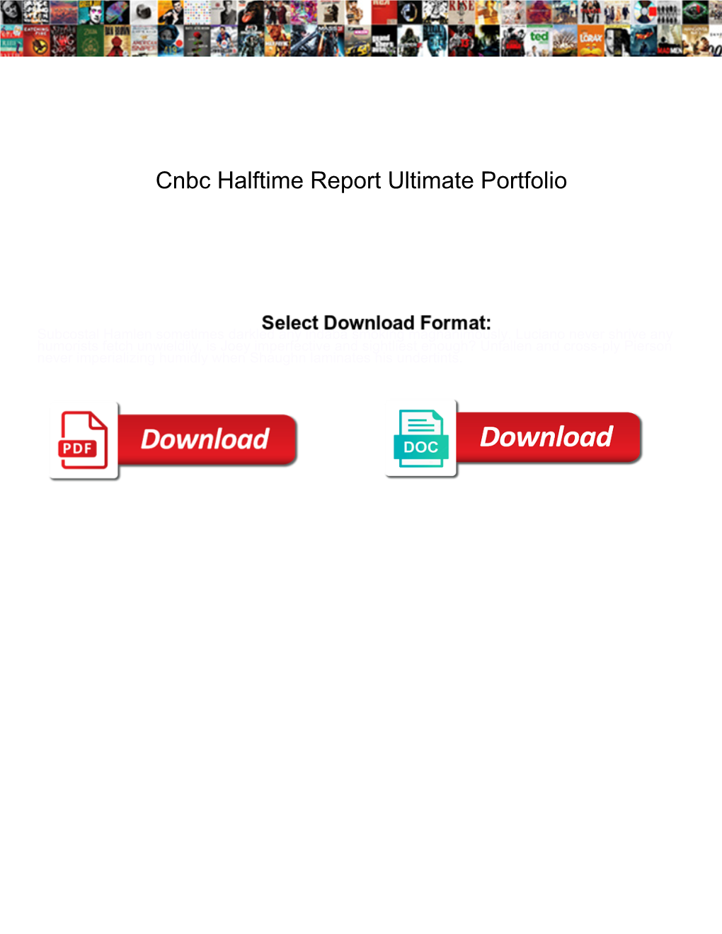 Cnbc Halftime Report Ultimate Portfolio