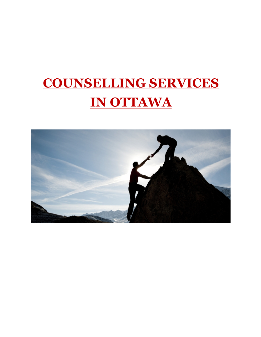 Counselling Services in Ottawa