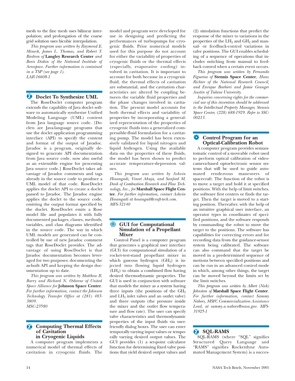 Doclet to Synthesize UML Computing Thermal Effects of Cavitation In