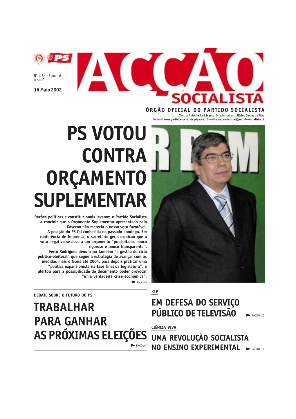 Ps Votou Contra Orçamento Suplementar