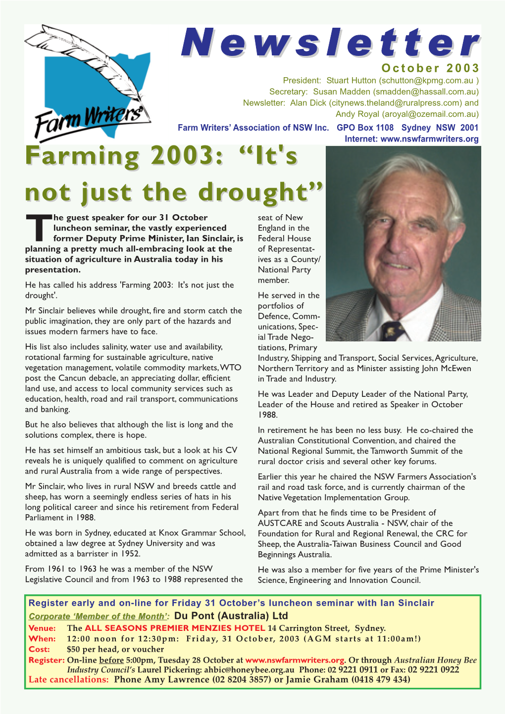 Farming 2003: It's Not Just the Drought'