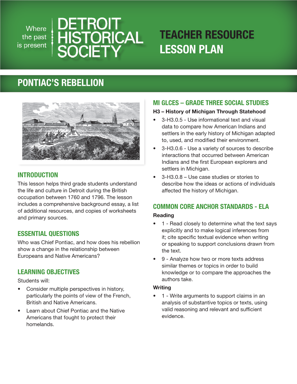 Teacher Resource Lesson Plan