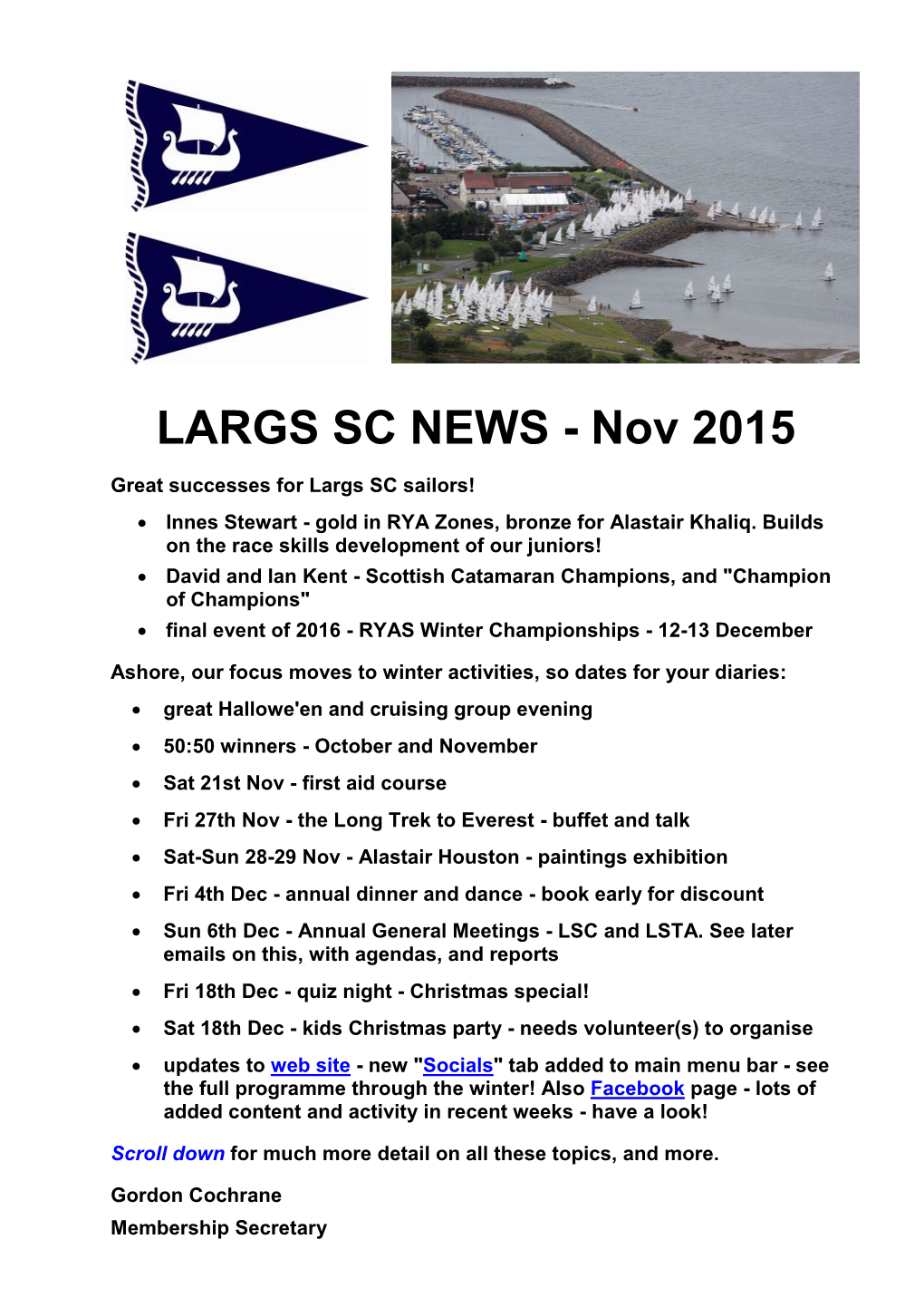 LARGS SC NEWS - Nov 2015