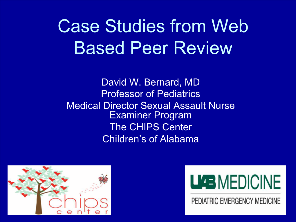 Case Studies from Web Based Peer Review