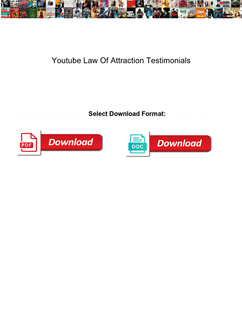 Youtube Law of Attraction Testimonials