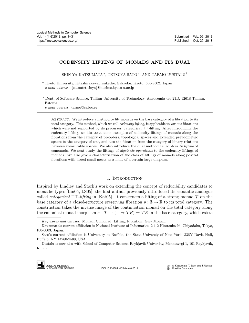 Codensity Lifting of Monads and Its Dual