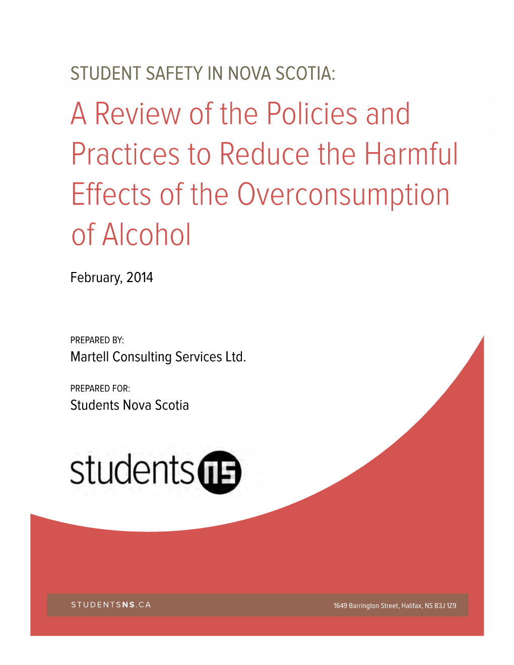 Alcohol!Consumption!In!Nova!Scotia!And!On!Nova!Scotia!Campuses!