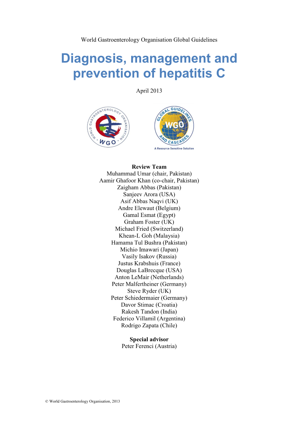 Hepatitis C Guideline