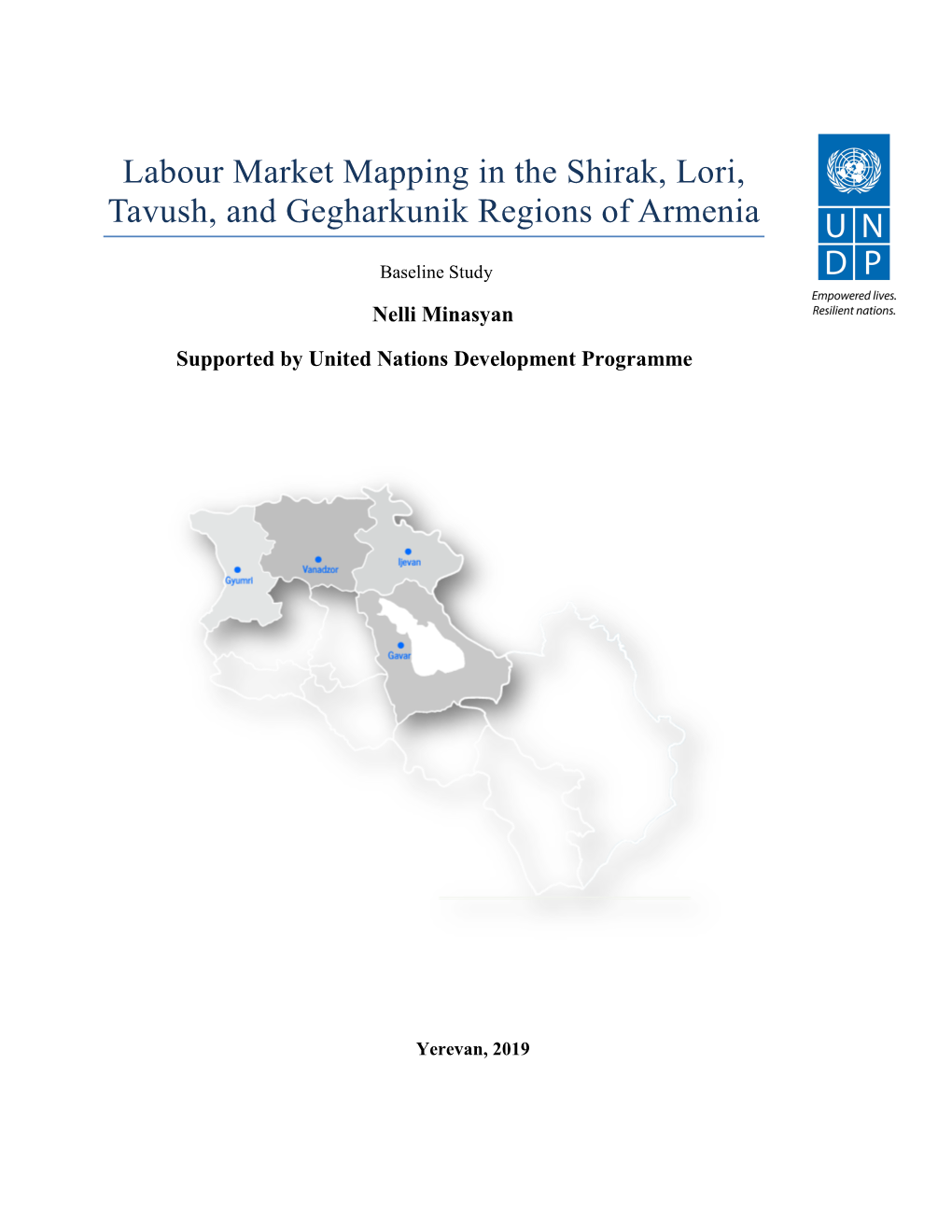 Labour Market Mapping in the Shirak, Lori, Tavush, and Gegharkunik Regions of Armenia