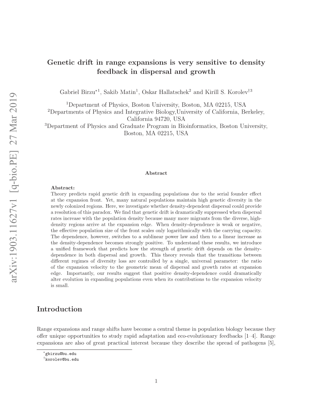 Genetic Drift in Range Expansions Is Very Sensitive to Density Feedback In