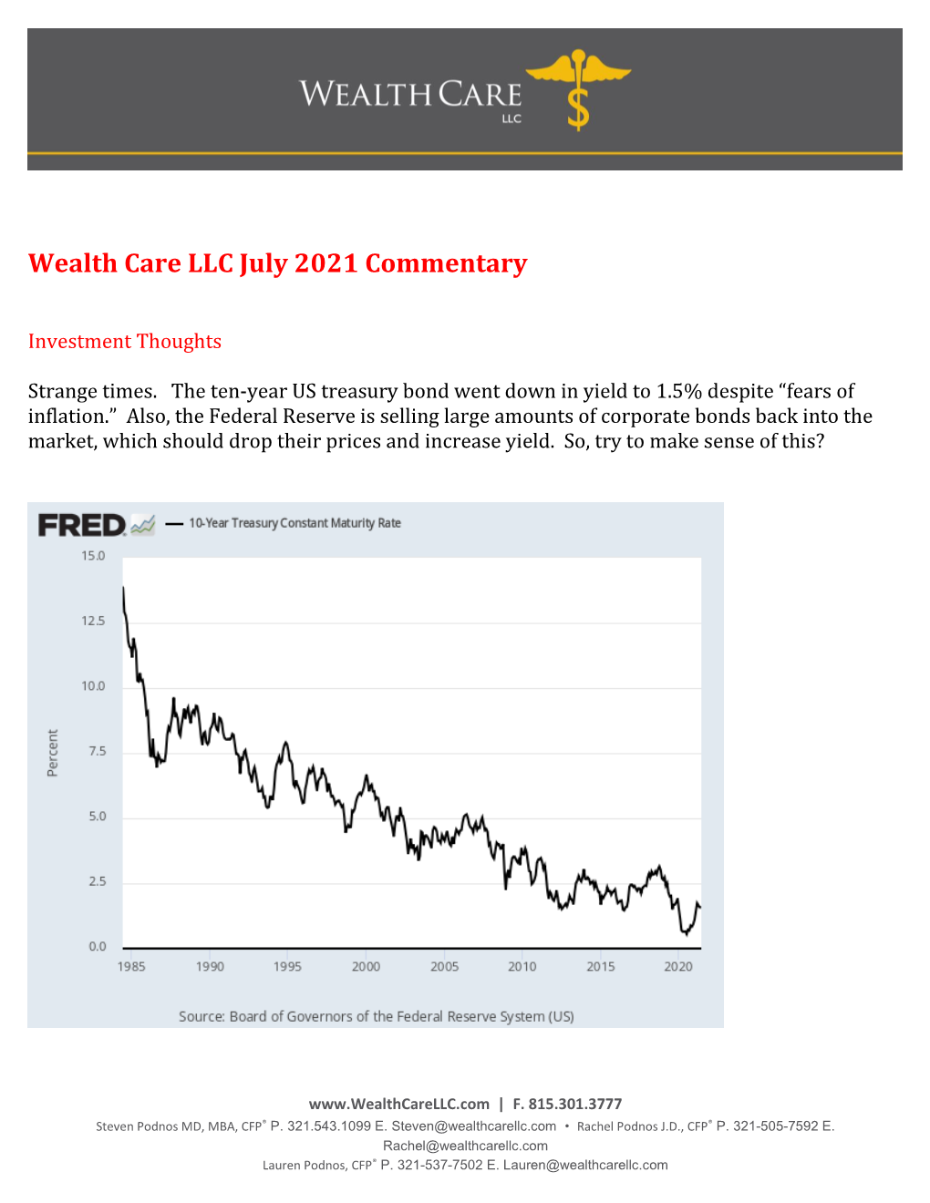 July 2021 Commentary