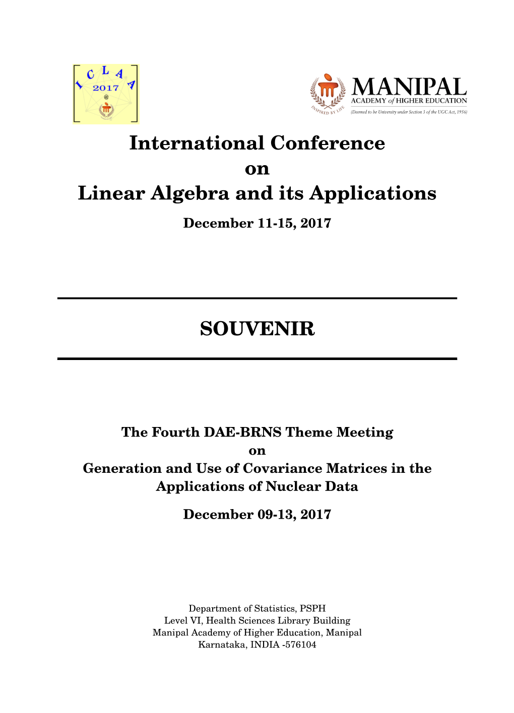 International Conference on Linear Algebra and Its Applications