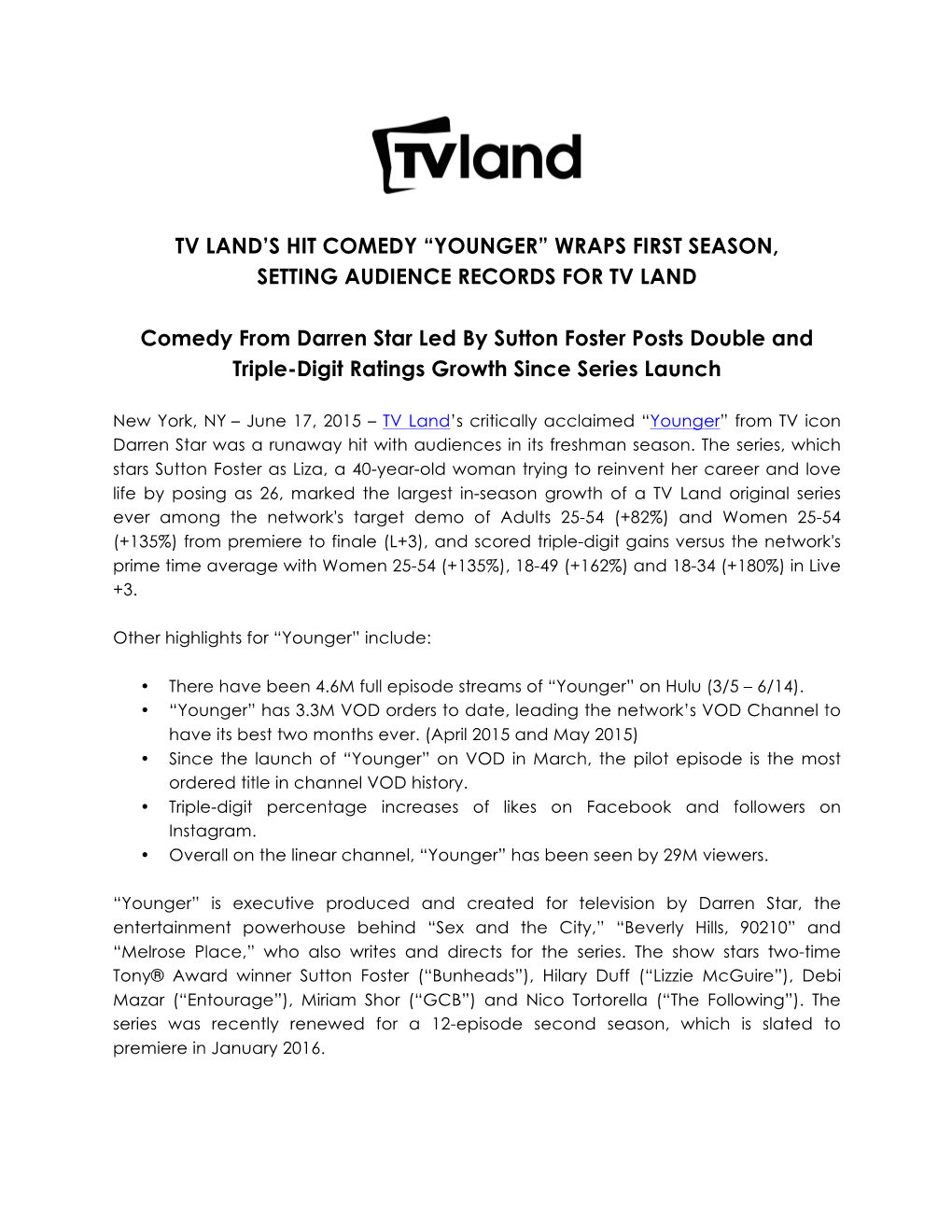 Tv Land's Hit Comedy “Younger”