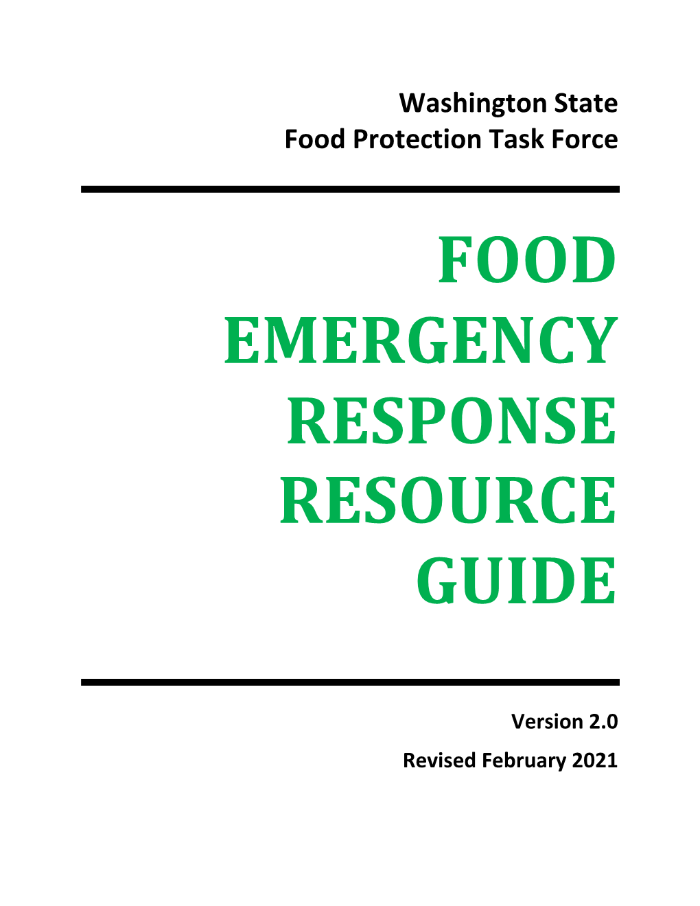 Food Emergency Response Resource Guide