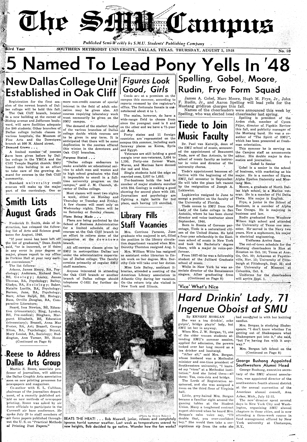 The SMU Campus, Volume 33, Number 59, August 5, 1948