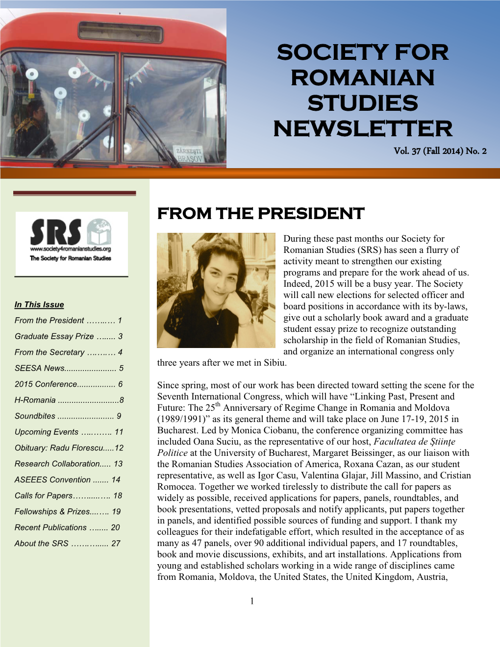 2014 Fall Newsletter