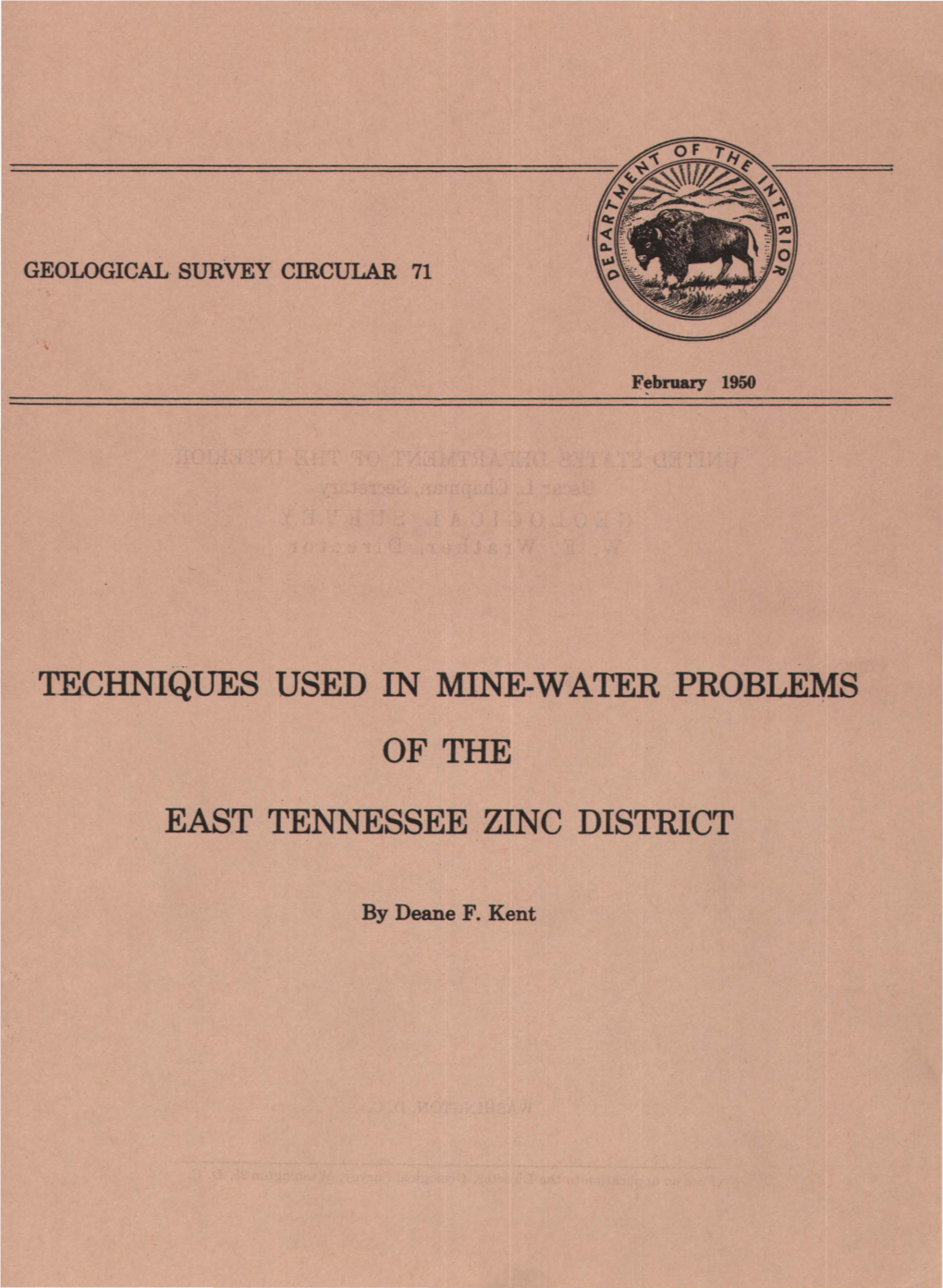 Techniques Used in Mine-Water Problems of The