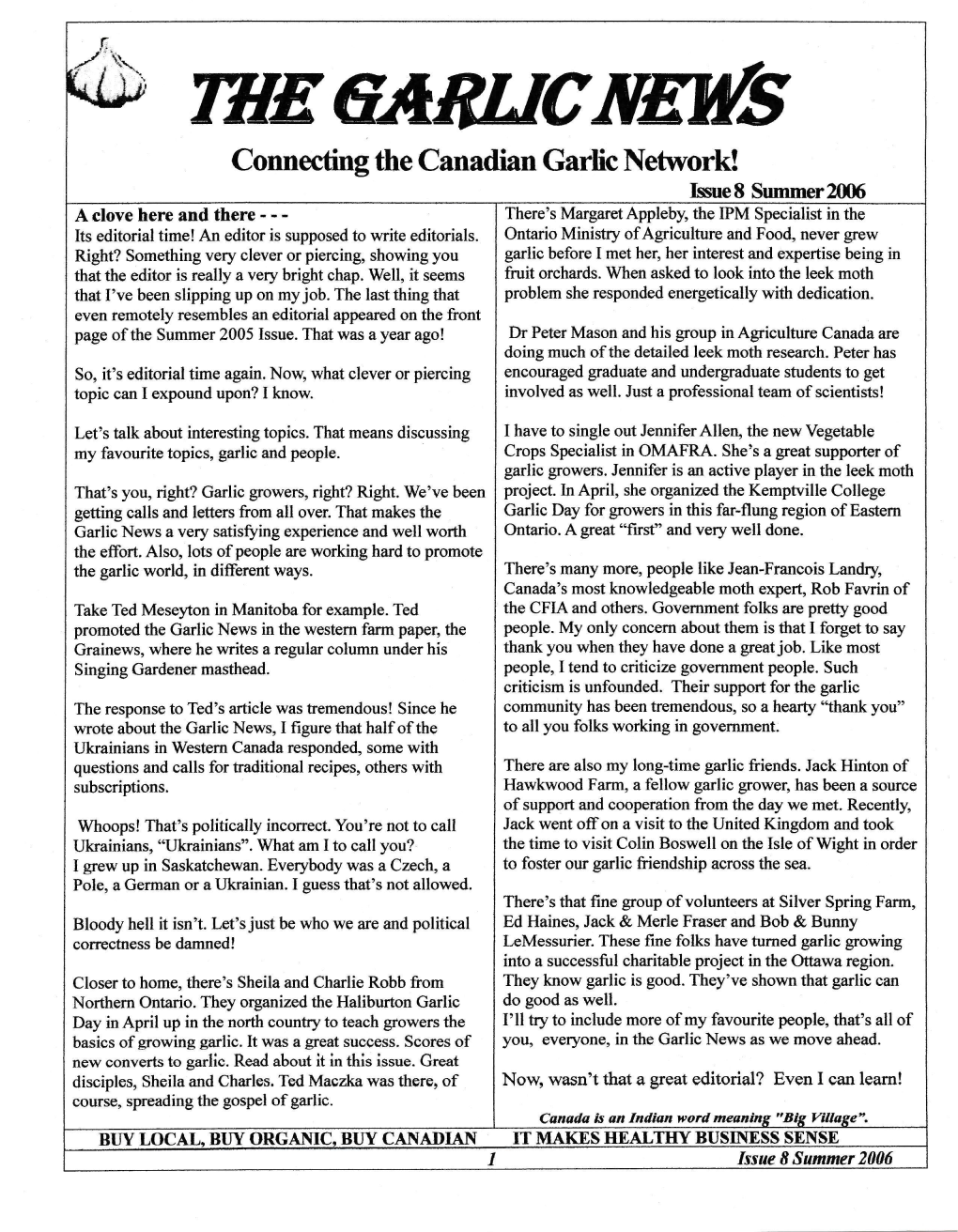 Connecting the Canadian Garlic Networ{R!