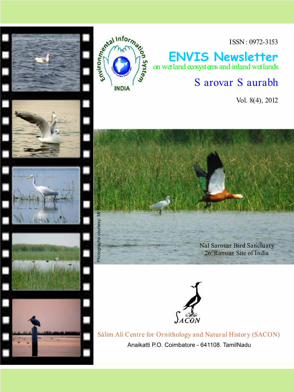 ENVIS Newsletter on Wetland Ecosystems and Inland Wetlands Sarovar Saurabh