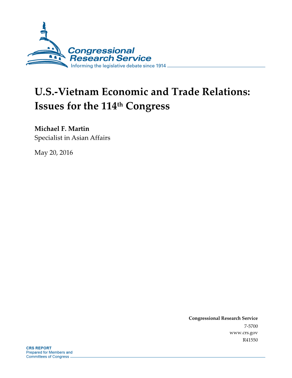 US-Vietnam Economic and Trade Relations