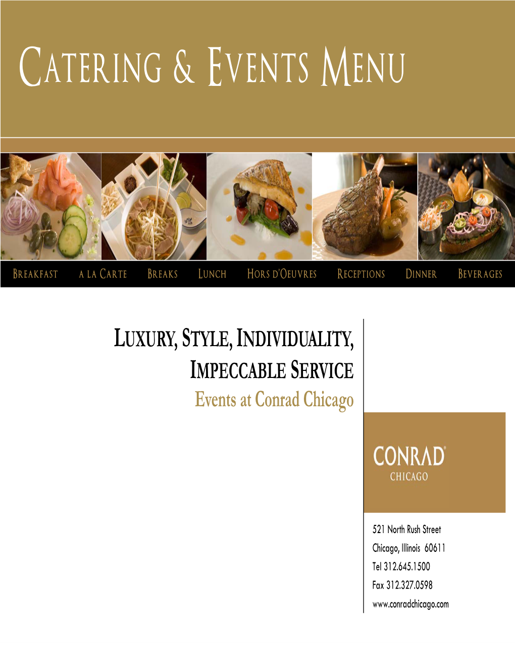 Catering & Events Menu