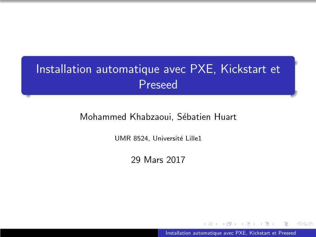 Installation Automatique Avec PXE, Kickstart Et Preseed