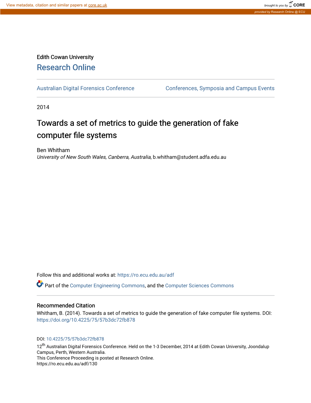 Towards a Set of Metrics to Guide the Generation of Fake Computer File Systems