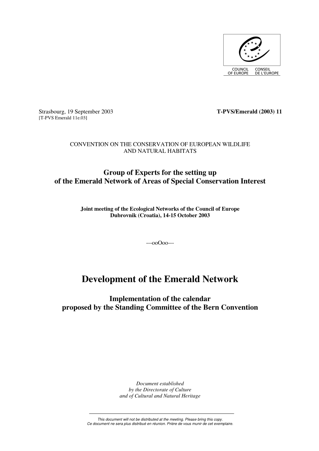 Development of the Emerald Network