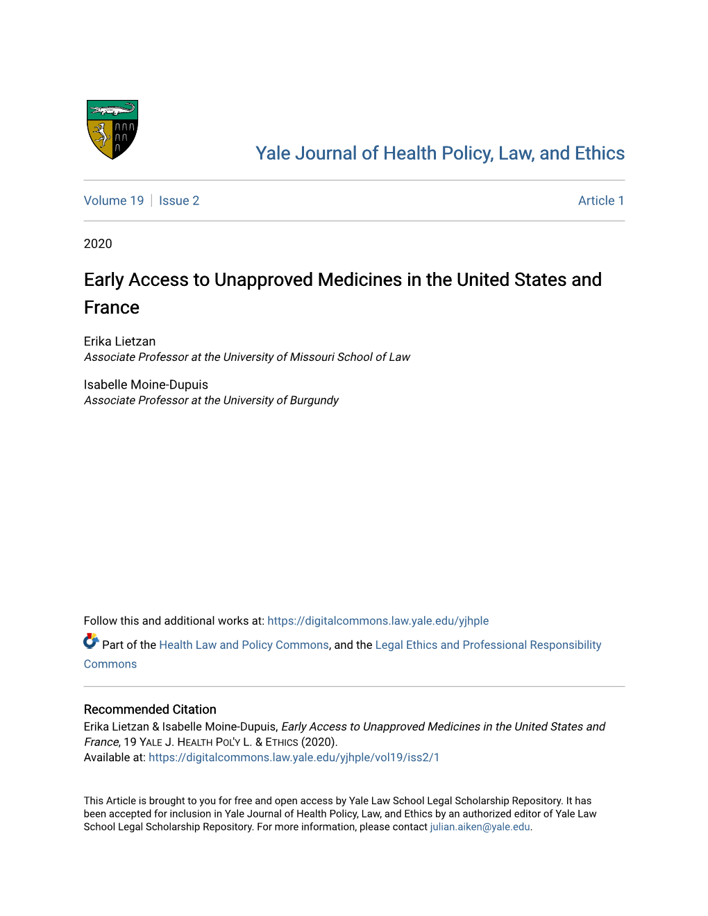 Early Access to Unapproved Medicines in the United States and France