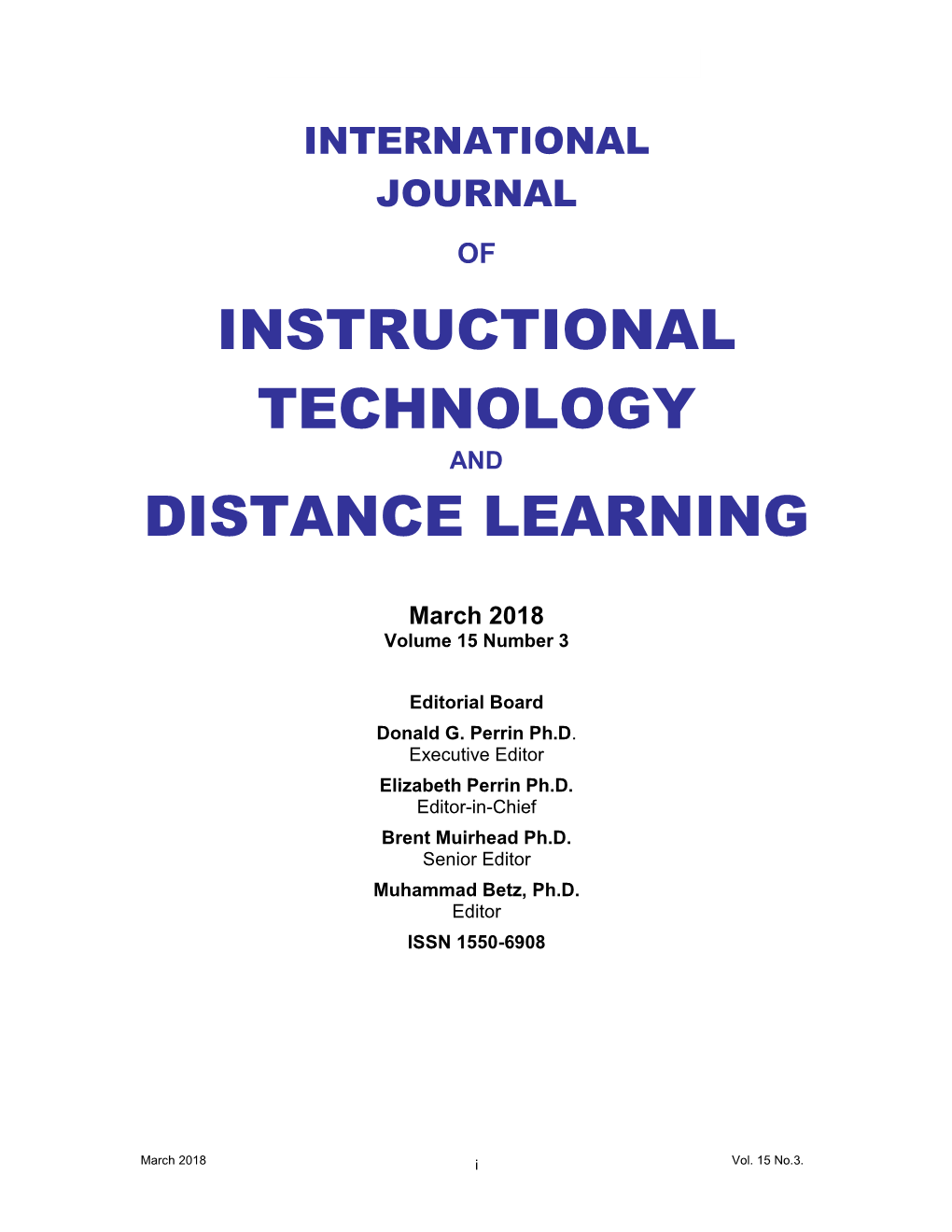 Instructional Technology Distance Learning