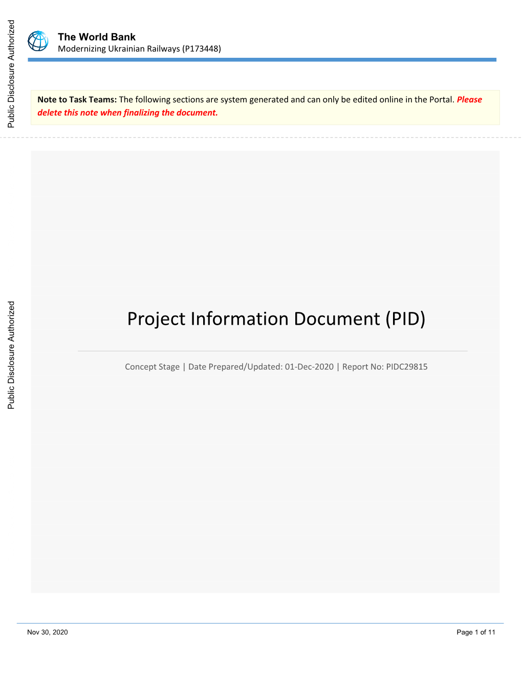 World Bank Document