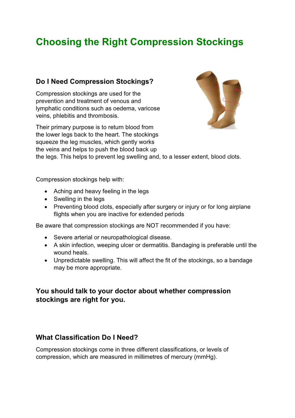 Choosing the Right Compression Stockings