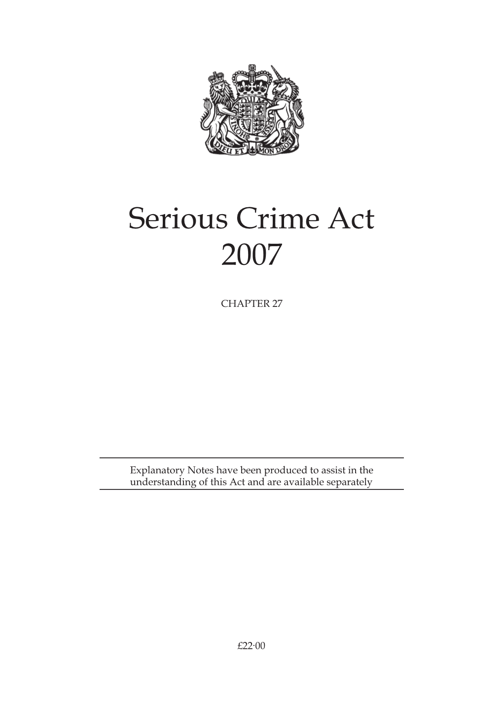 Serious Crime Act 2007