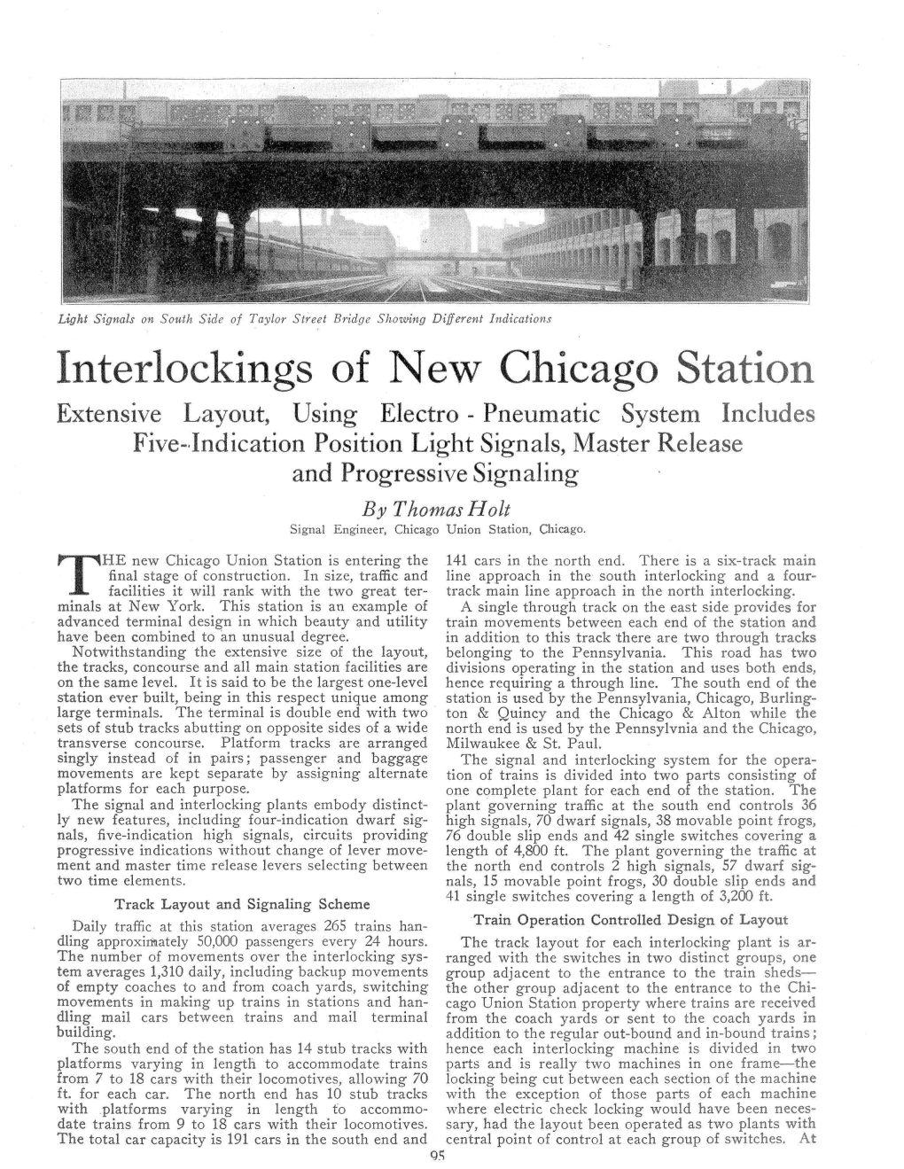 Interlockings of New Chicago Station