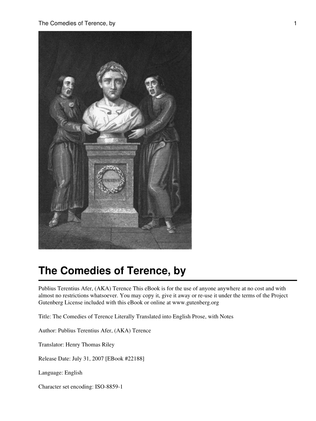 The Comedies of Terence, by 1