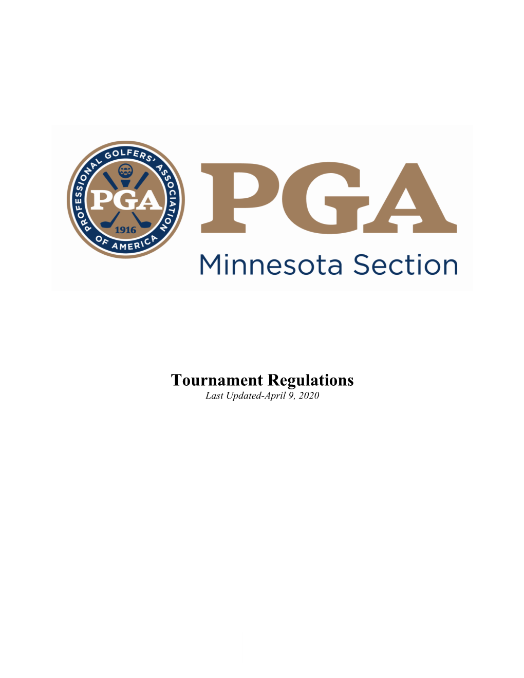 Tournament Regulations Last Updated-April 9, 2020
