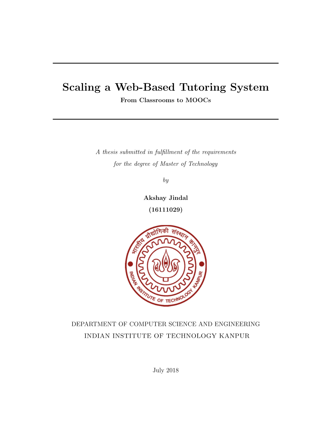 Scaling a Web-Based Tutoring System from Classrooms to Moocs