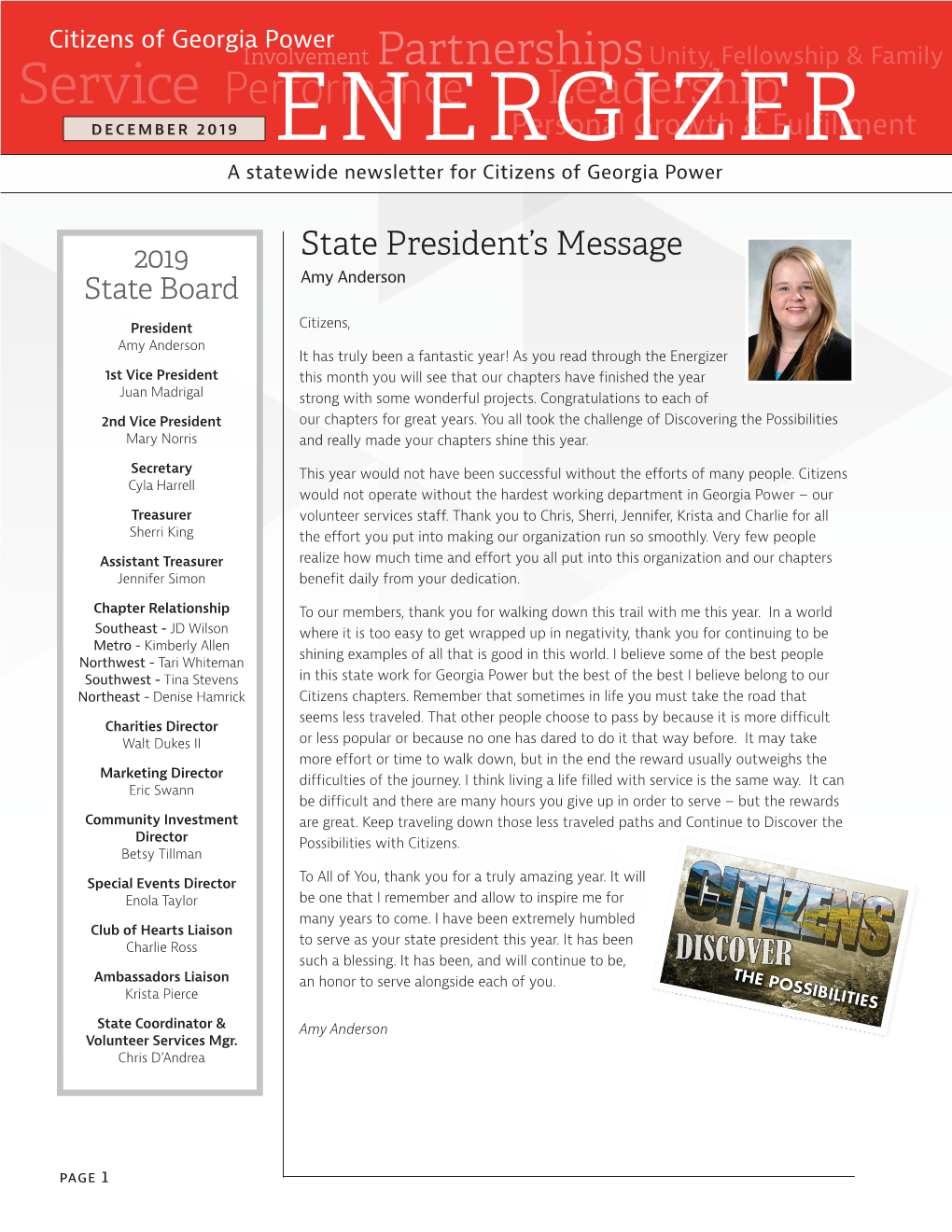 State President's Message