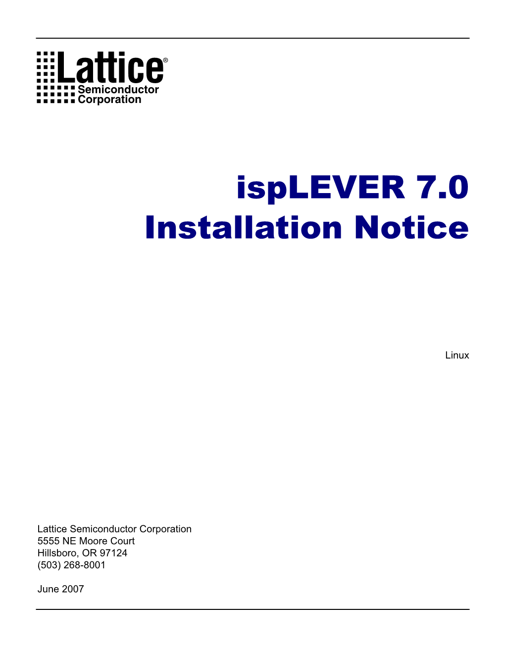 Isplever 7.0 Installation Notice