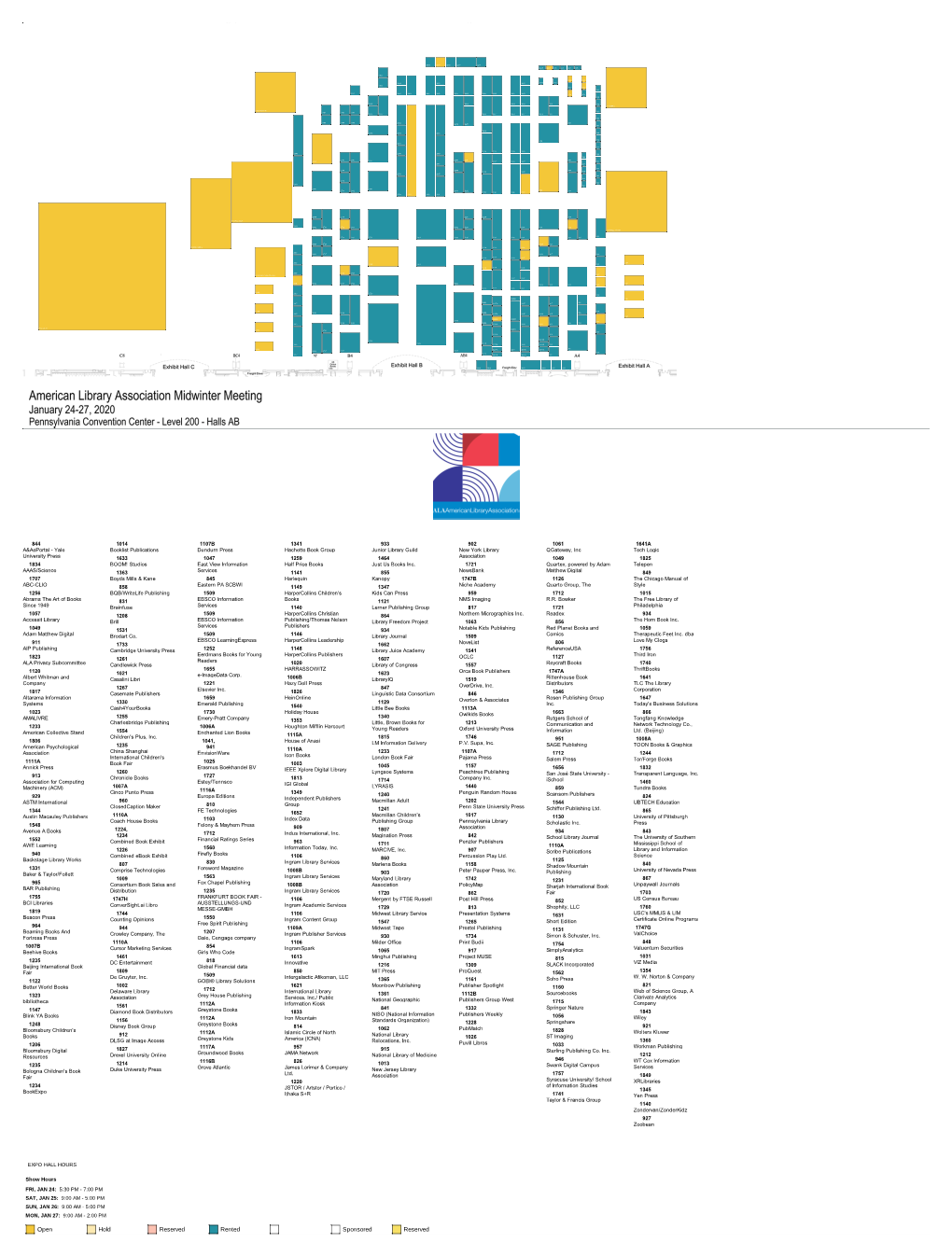 ALA Exhibitor Floor Plan