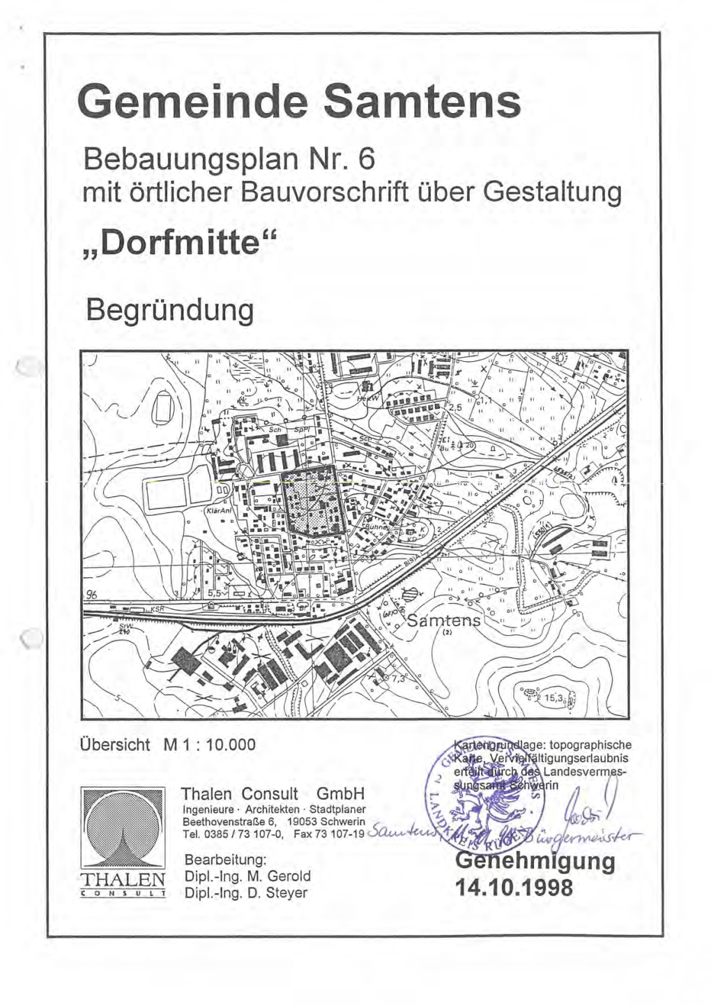 Gemeinde Samtens Bebauungsplan Nr