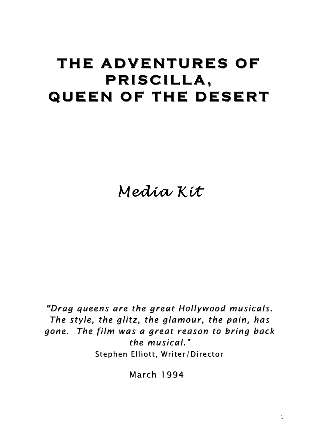 The Adventures of Priscilla, Queen of the Desert