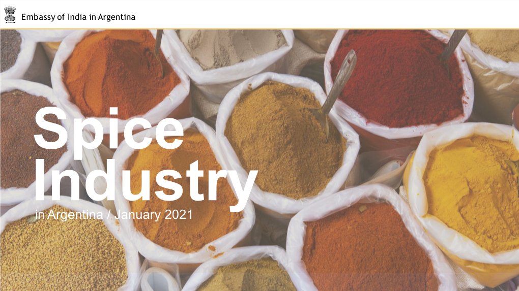 Report Spice Industry 2020