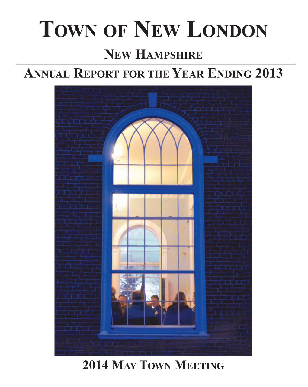 2013 Annual Town Report