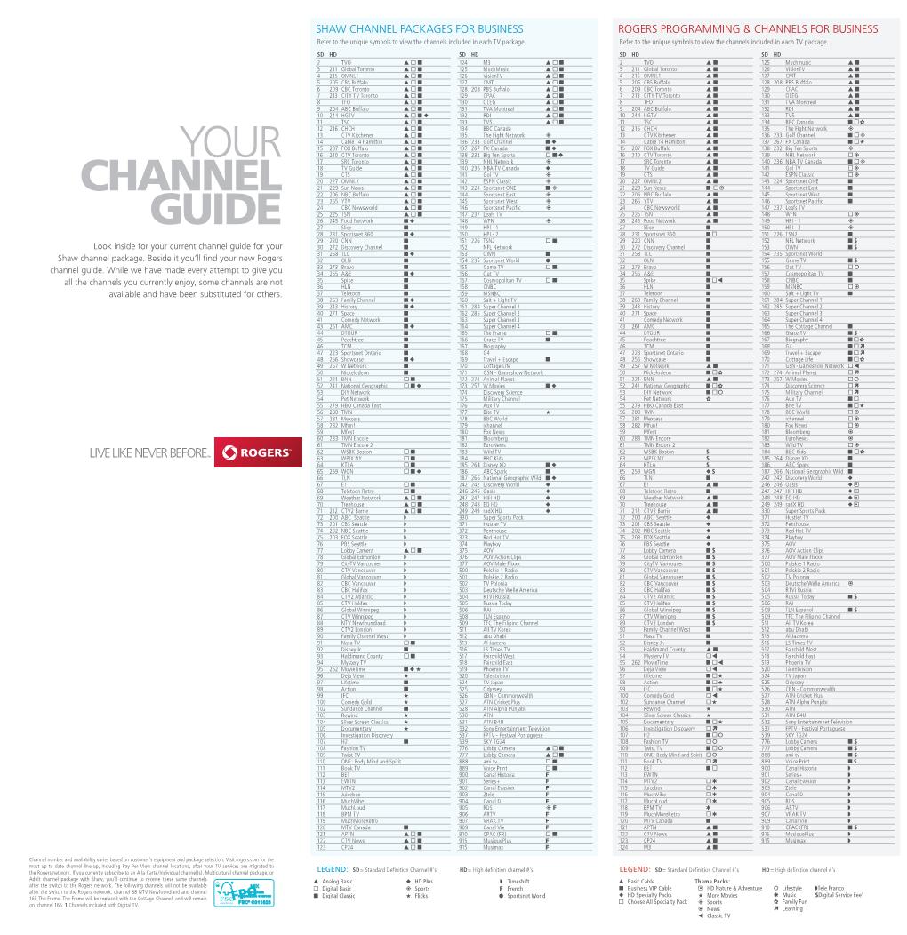 Your Channel Guide