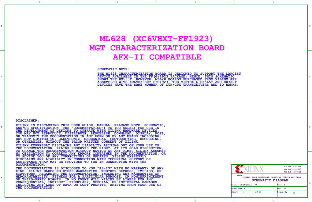 Xilinx XTP108 – ML628 Schematics (Rev E)