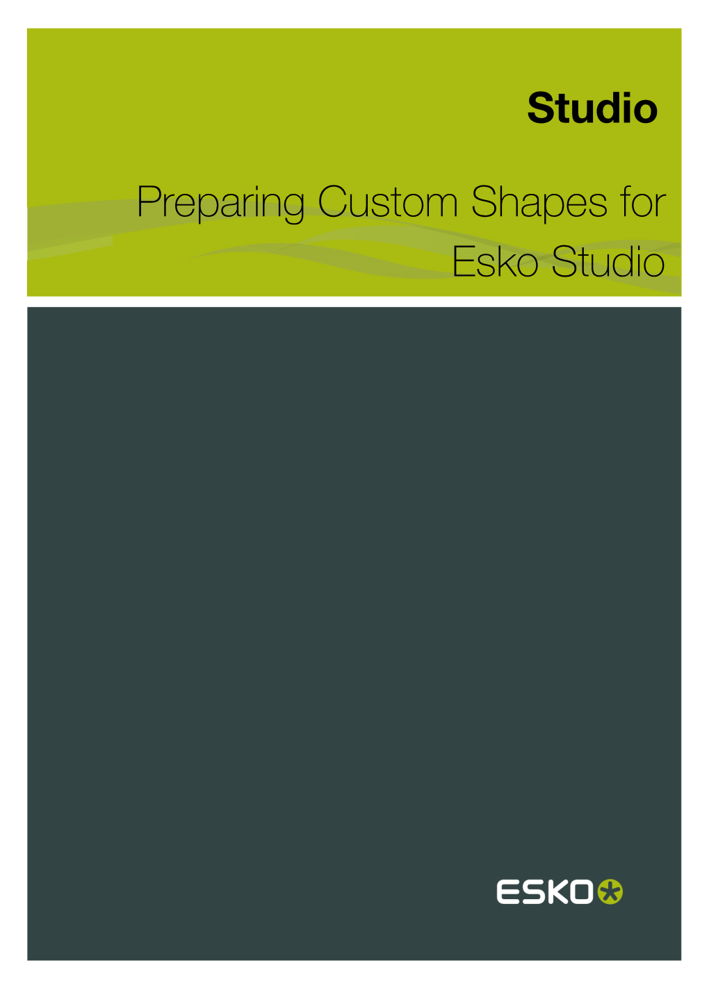 Studio Preparing Custom Shapes for Esko Studio