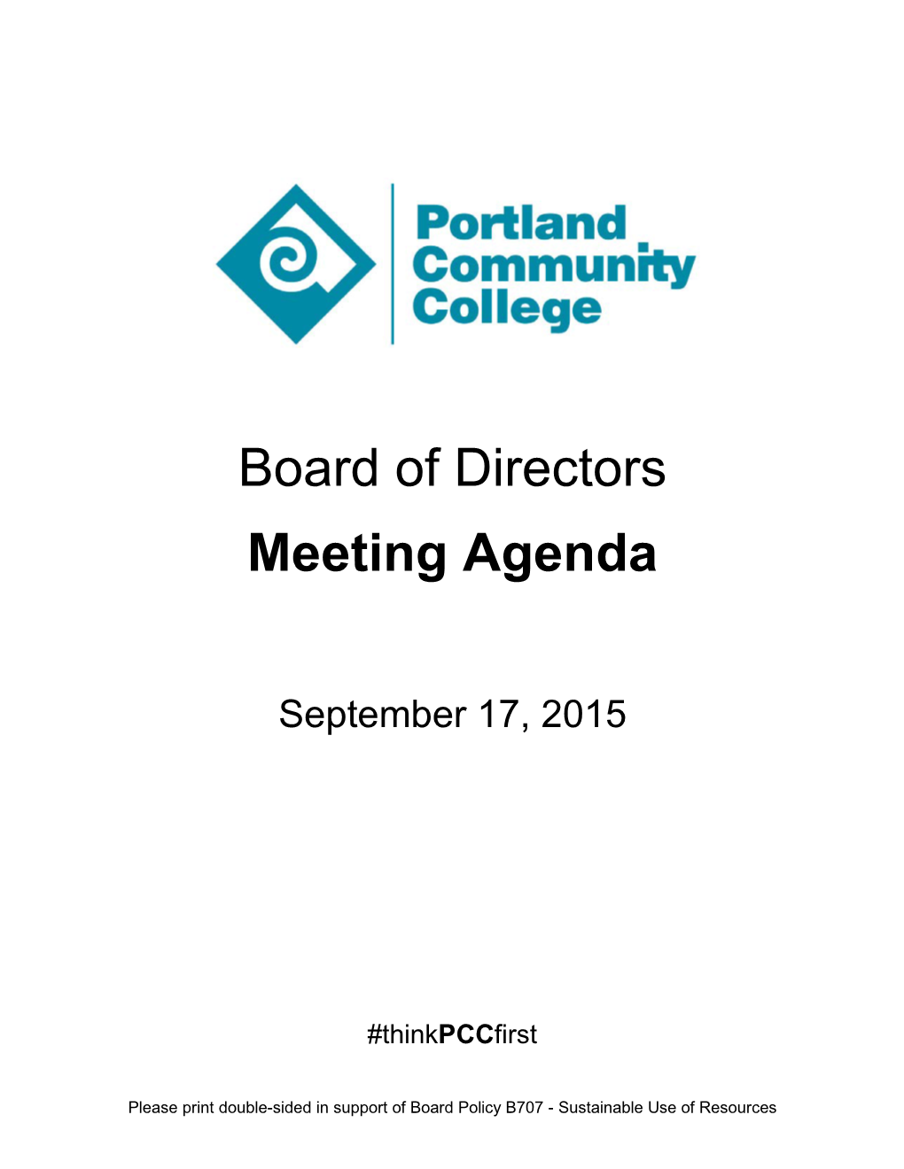 Board of Directors Meeting Agenda