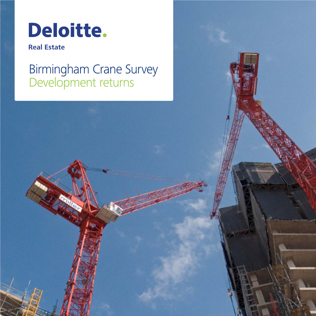 Birmingham Crane Survey Development Returns Contents