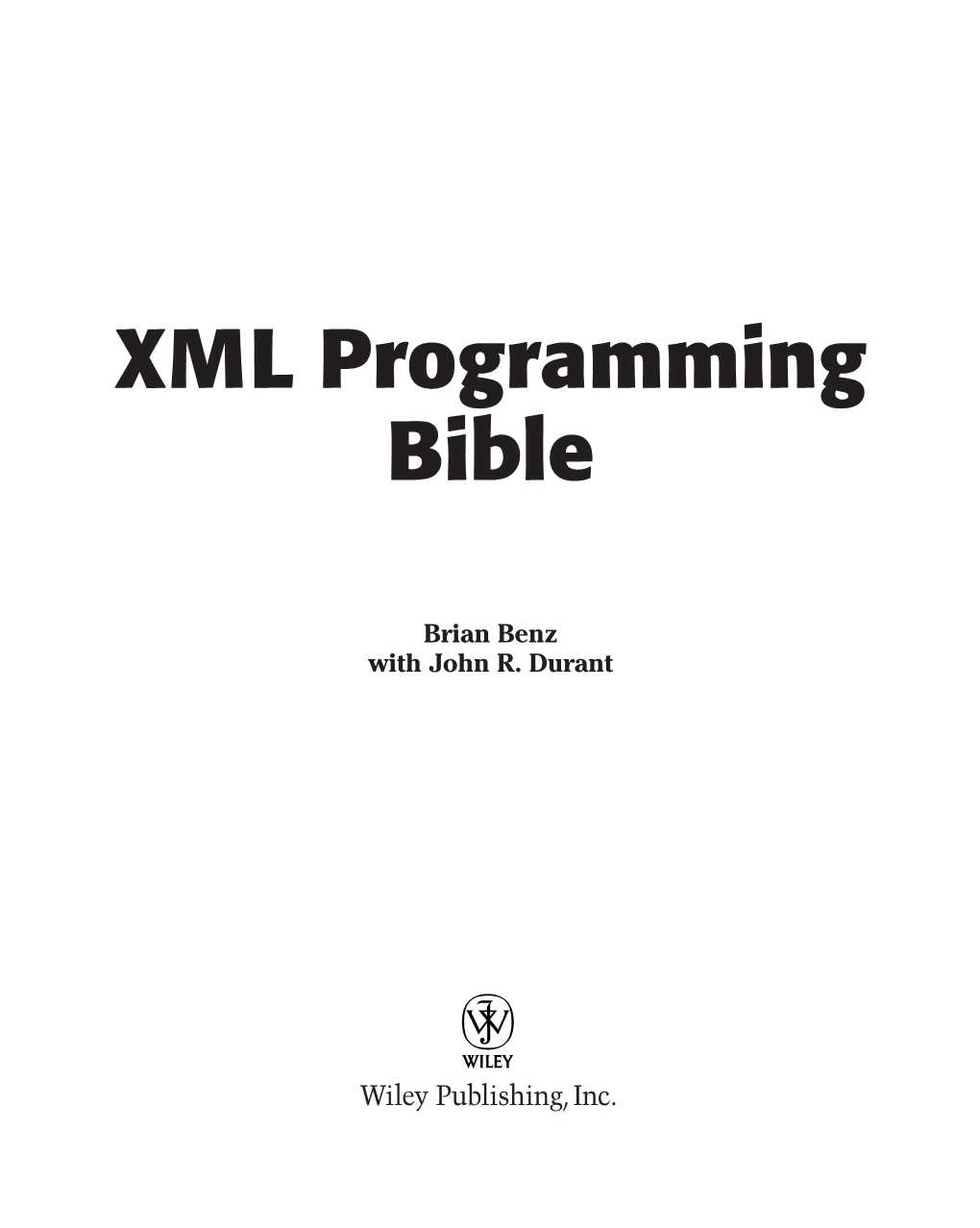 XML Programming Bible